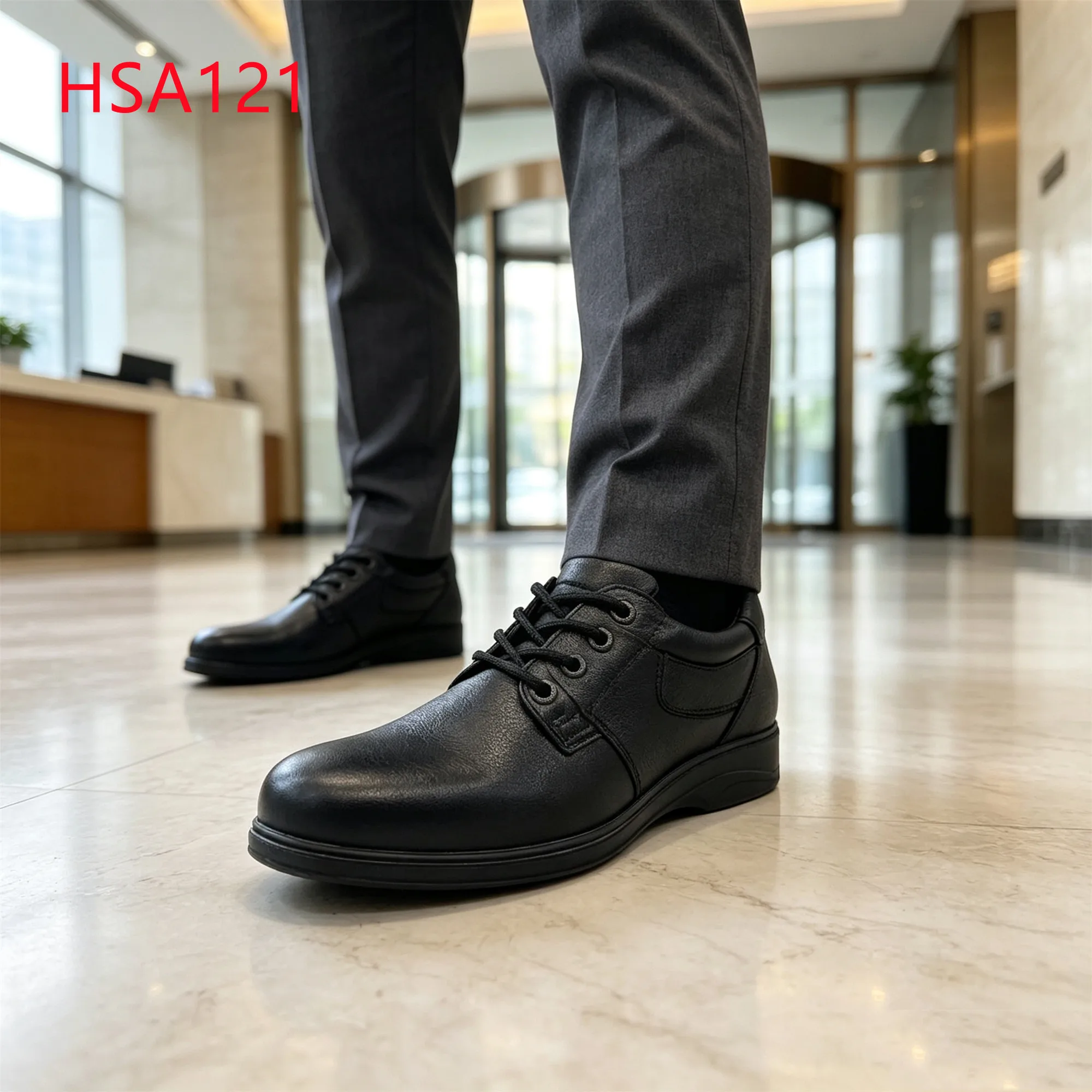 LXG,City Hall Gradient Full Grain Embossed Leather Uniform Shoes Rounded Wide Toe Box Lace-up Hua Singh Men Leather Shoes HSA121