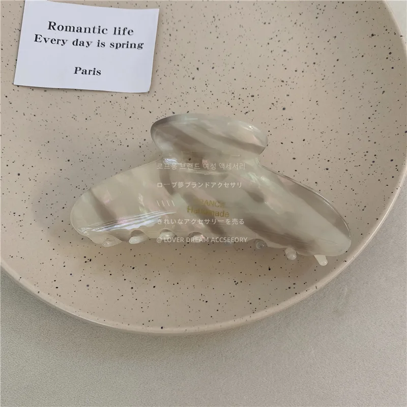 10,5 см, новинка, стиль «леопард», с принтом в виде мрамора ацетат заколка для волос «Гладиатор» с ремешками захватить акула зажим для волос аксессуары для волос заколки для волос