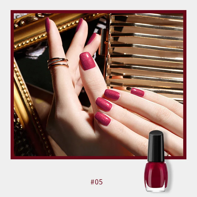 Korean Style Nail Polish Set Colored Water Based Air Dry Glitter Nail