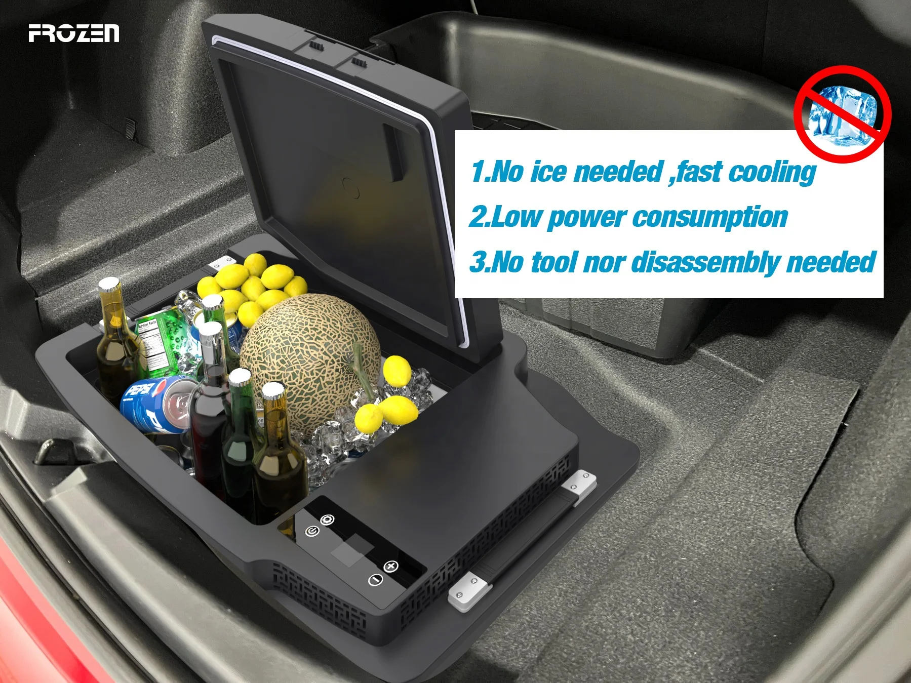 Camping Freezers for Tesla Model 3 Trunk Fridge Model S Model X 20L 12v Tesla Car Accessory Car Freezer Cooling Fridge