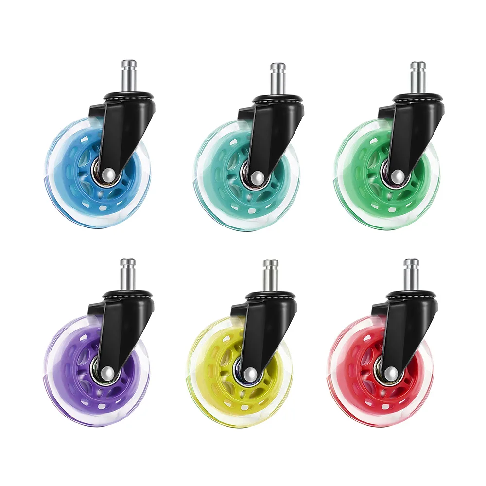 5 rotelle per sedia da ufficio, 11 x 22 mm, carico 250 kg, rotazione