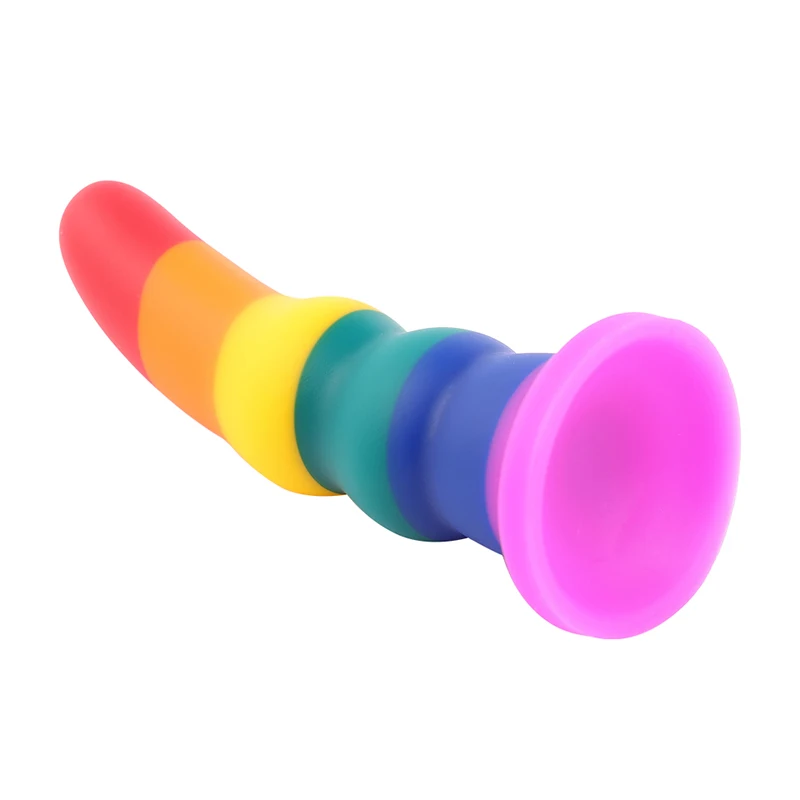 Rainbow Silicone Anal Plug - Stimulating Sex Toy for Adults