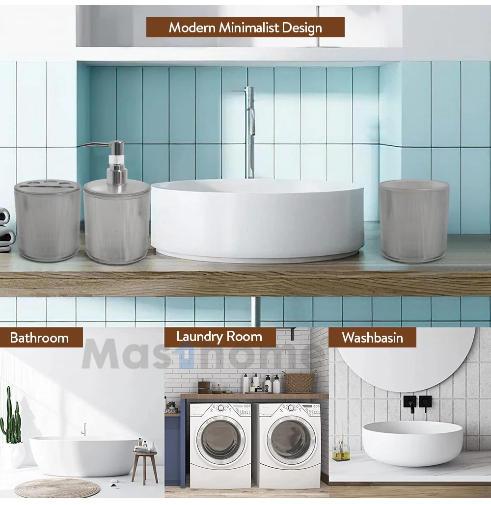 Masthome 2022 Hotel Decoration Bathroom Accessories Set Soap Dispenser