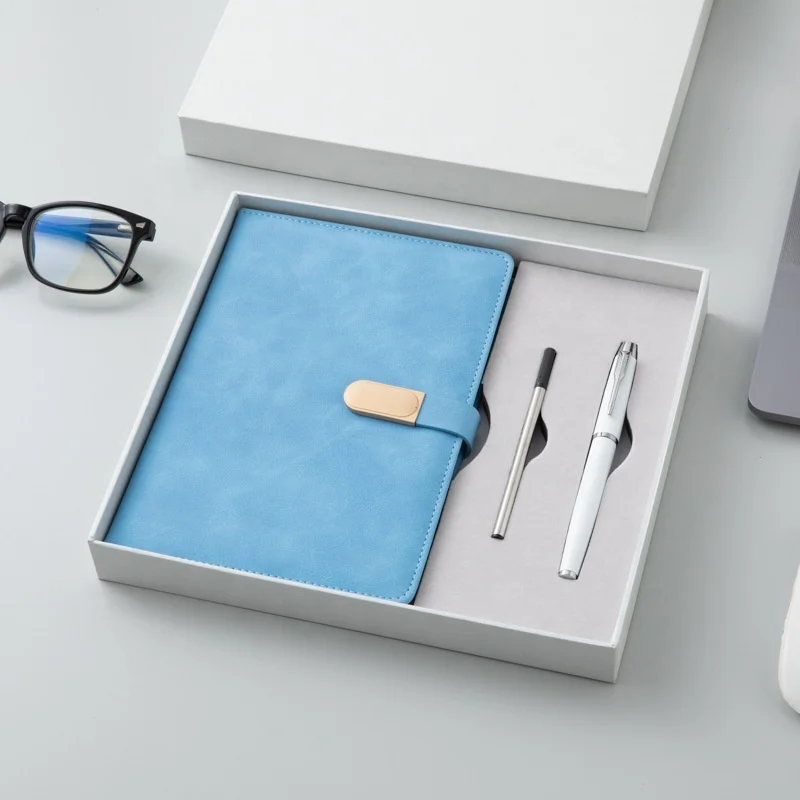 Box Printing Wholesale Journal Box Gift Sets A5 Diary Notebook Set Packaging Box with Ballpoint Fountain Pen