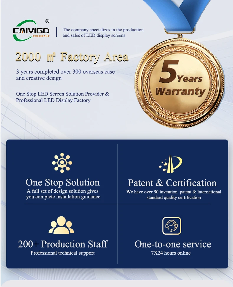 P3.91 Full Color LED Video Wall with 5 Years Warranty High Brightness and Multiple Installation Options for Indoor and Outdoor Use