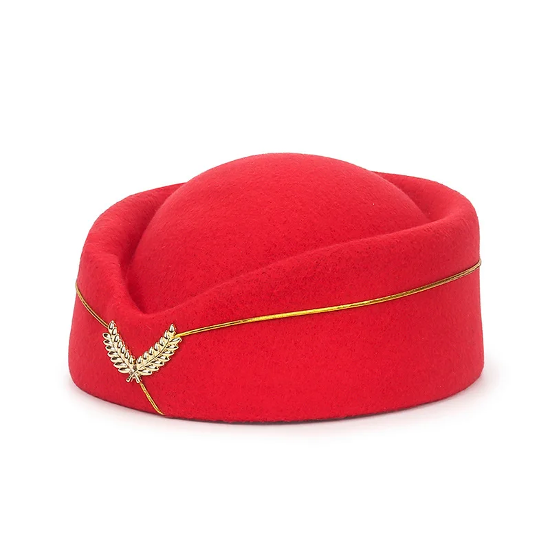 Vintage Bow Beret Hat - Flight Attendant Costume Accessory  display picture 2