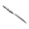 Cuchillo de mesa plateado para plato principal.
