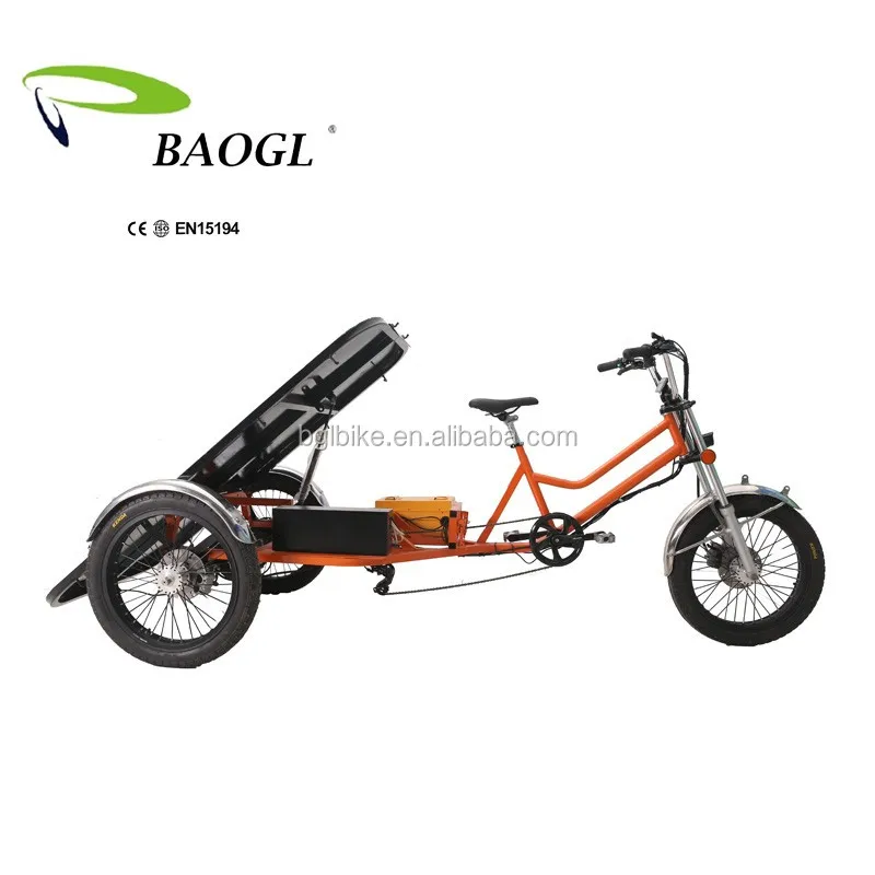 3 Wheel Electric Assist Cargo Super Model E Bikeflatbed Drift Reverse