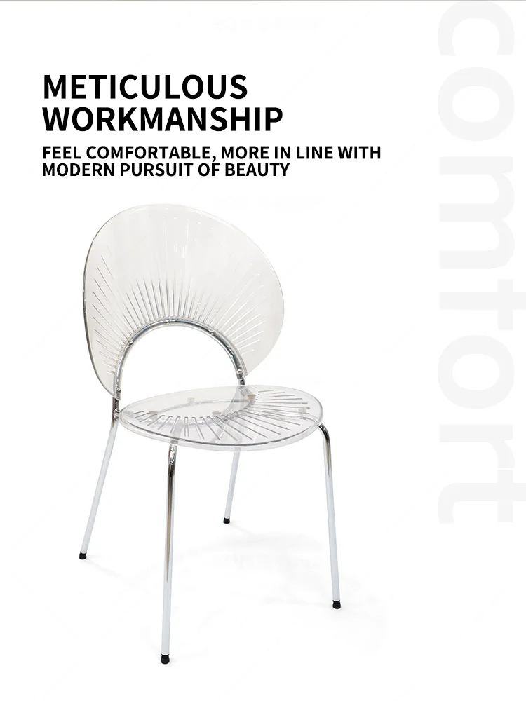 Lightweight Waterproof White & Black Chair ABS Acrylic Stackable Home Furniture for Events Parties Hotels