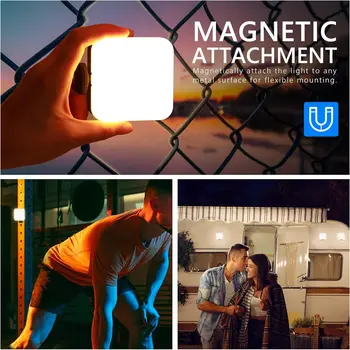 NEEWER Magnetic RGB Video Light 360 Full Color RGB61 LED Camera Light with Cold Shoe Mount Portable Photography Selfie Lighting detail image