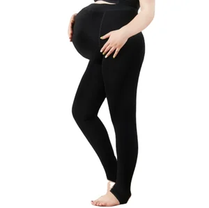 Plus-Size Maternity Leggings/Jumpsuit: Fleece-Lined, Thickened, Warm Cotton Pants for 200-300 Lbs (Extra Large & Oversized)