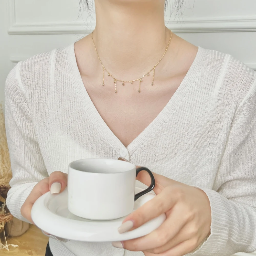 KAKODIY Fashion Light Luxury Jewelry for Women Sterling Silver Chain Tassel Pendant Necklace Anniversary Birthday Gift detail 4