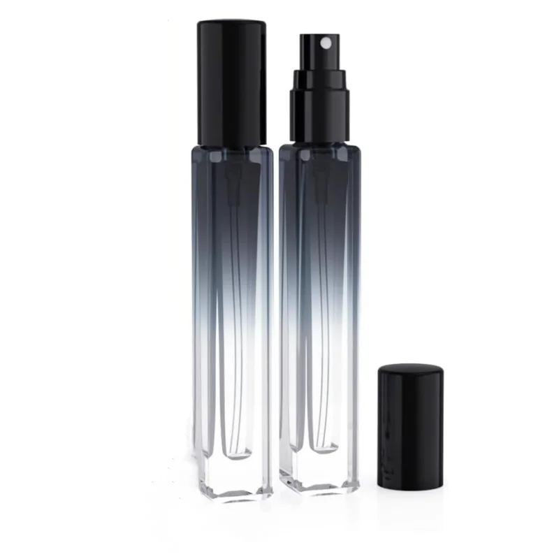 Mini Pocket Fine Mist Glass Spray Bottle 3ml 5ml 10ml Gradient Square Leak-Proof Perfume Pump Sayer