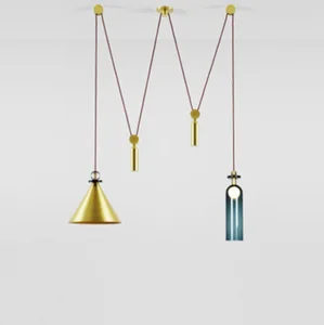 Modern Nordic Simple Dining Room Chandelier Iron Body LED Pendant Lights with Middle Size for Bedroom