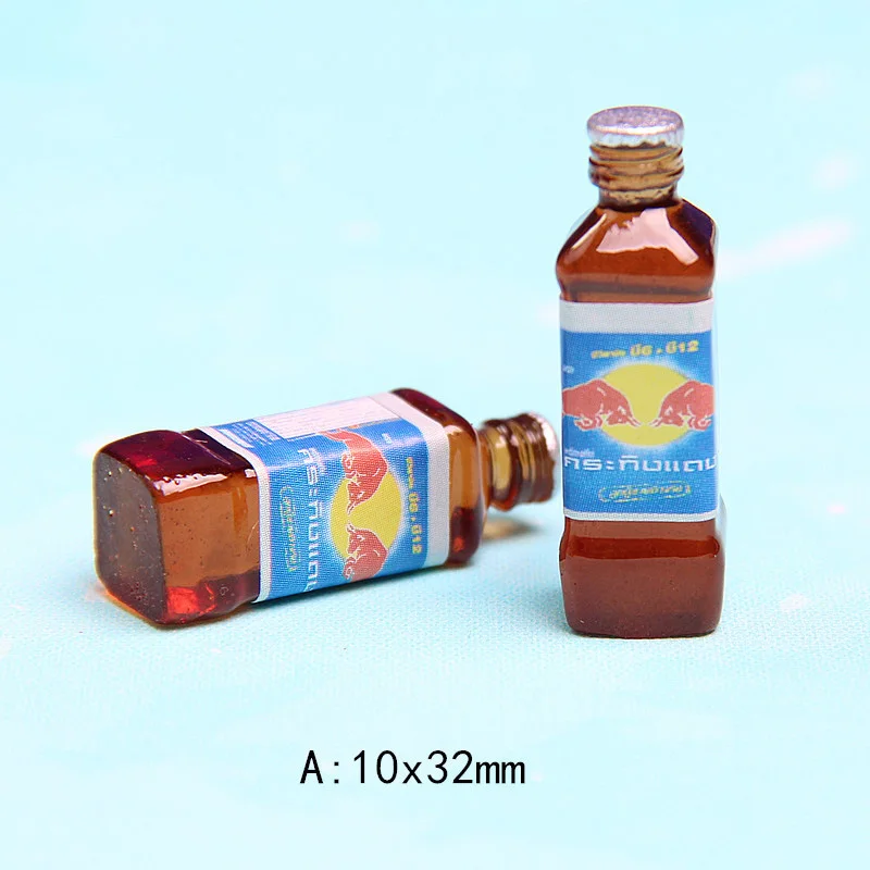 Free Shipping Simulated Mineral Water Bottles Drink Bottle Charms Resin Ornament Cute Jewelry Decoration Kawaii Resin Crafts