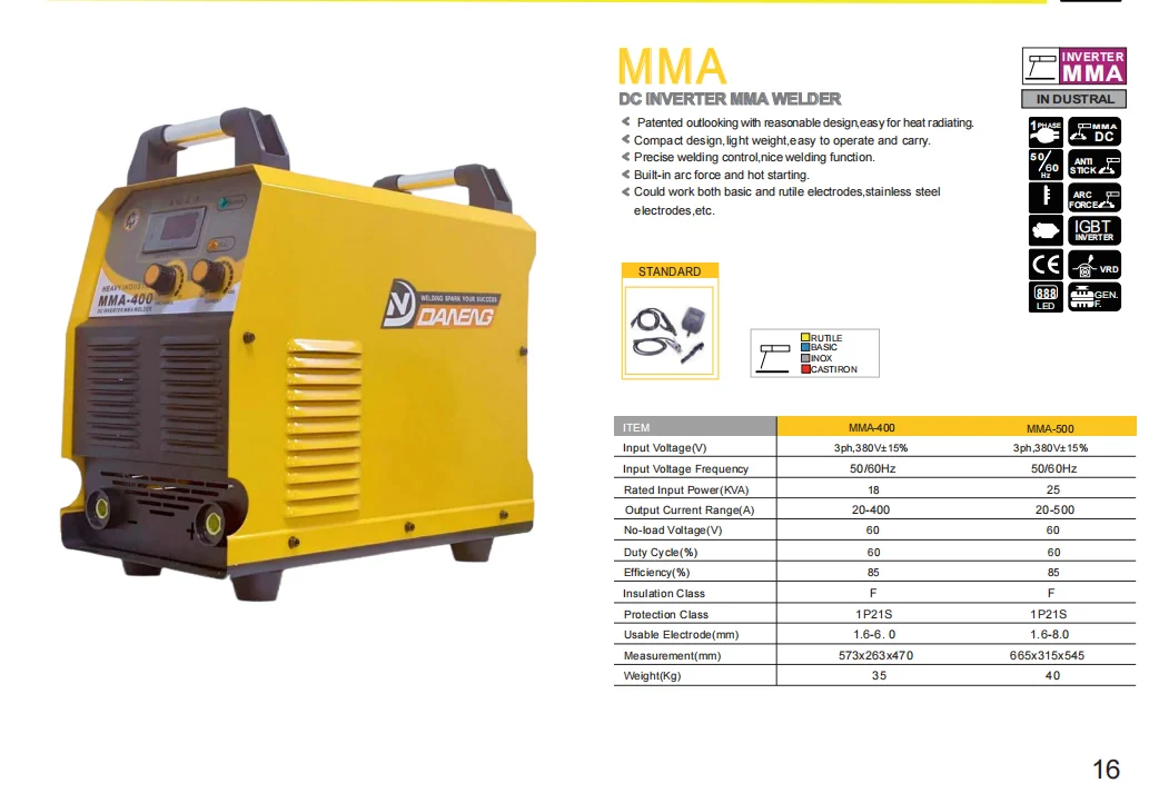 High Efficient Inverter Mma Welder Mma Igbt Inverter Arc 400a Welding ...