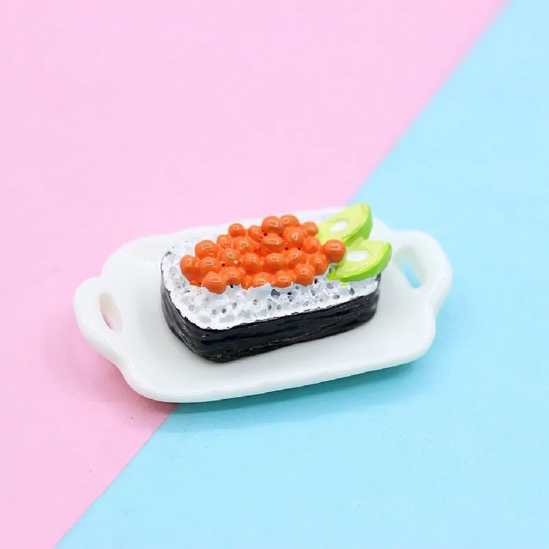 Wholesale Simulation Japanese sushi roll resin jewelry accessories