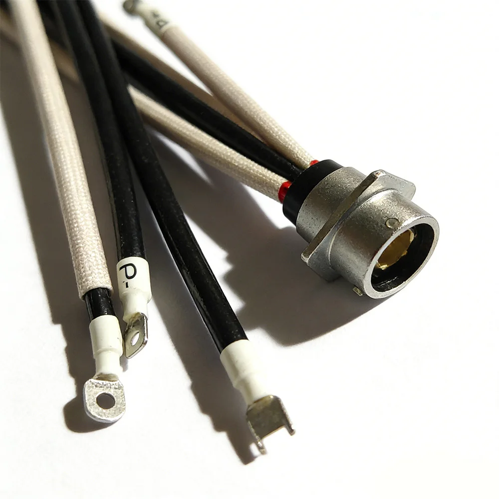OEM/ODM Manufacturers High Temperature Fiberglass Insulated Cable Assembly with Ring Terminals