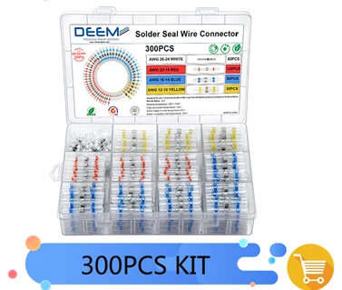 DEEM Power Charging 100 pcs Durable heat shrink wire connector kit for wire