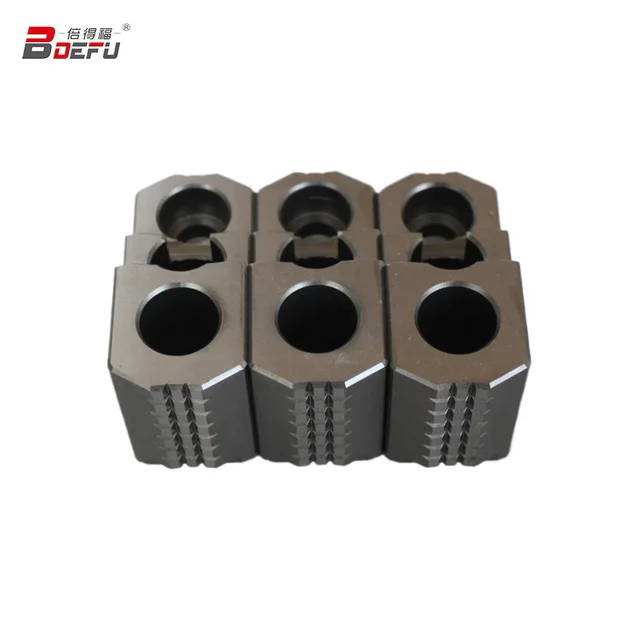 BDEFU Hard Jaws for Power Chuck Universal Precision Hardened Steel Jaws CNC Ground Top Jaw Replacement Set for CNC Lathe