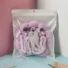Purple-velvet hair tie 6-piece set-zipper bag