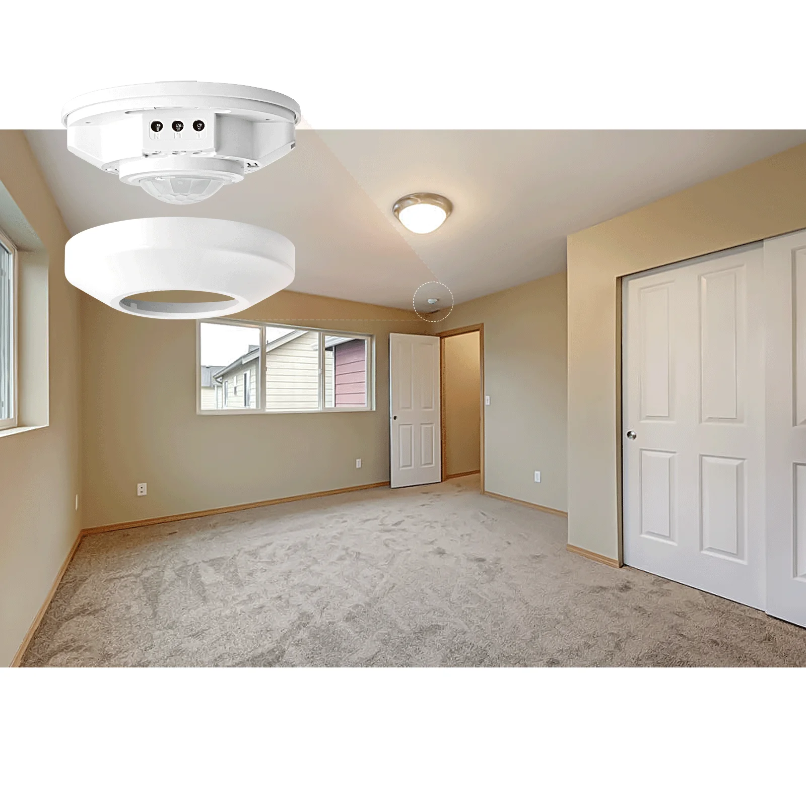 Ceiling Motion Sensor Rayzeek Human Infrared Occupancy Light Switch Pir Ceiling Motion Sensor