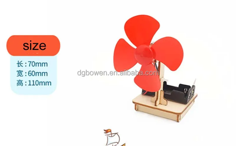 Wind Power Generator DIY Electric Fan Model Science Toys Physics ...