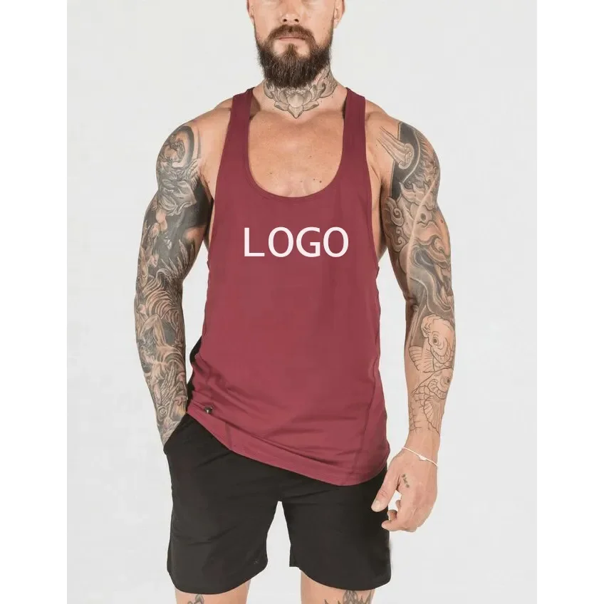 JL0131A Wholesale Sleeveless Tank Top Vest Mens Sports Singlet Gym Quick Dry Y-Back Muscle Tank Top for Men