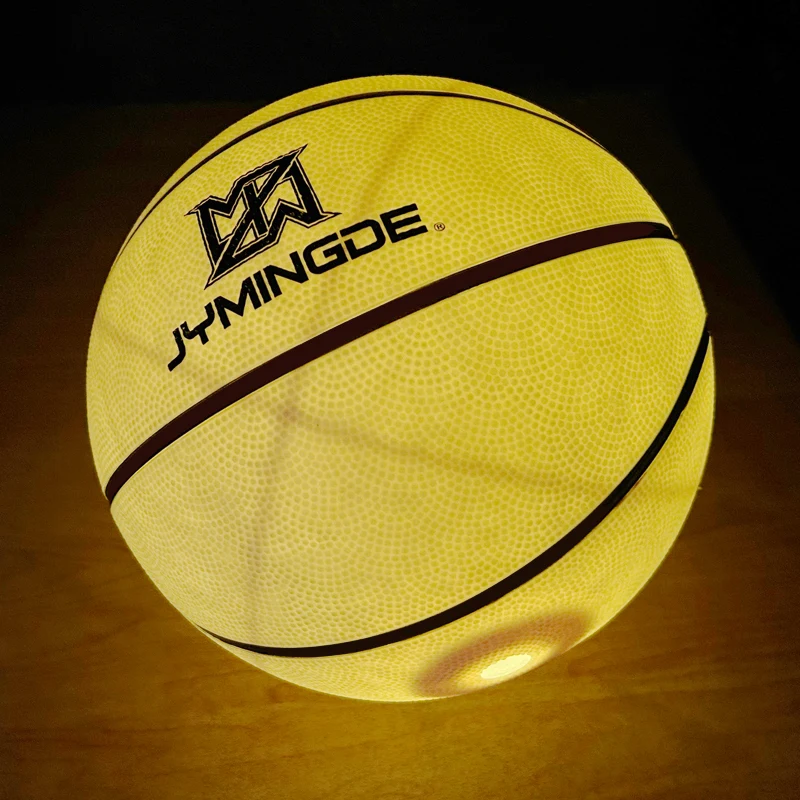 Luminous Custom Glow in the Dark Two High Bright Gifts Light up Rubber LED Basket Basketball Ball