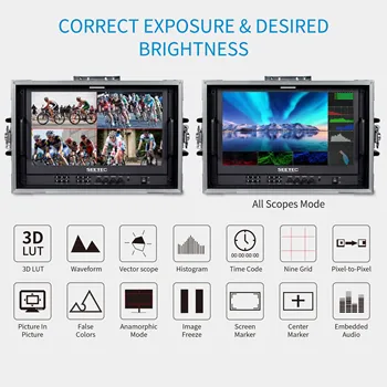 SEETEC ATEM173S-CO 17.3" Portable Broadcast Director Monitor Full HD 1920x1080 Multi-Camera OEM/ODM Factory detail image