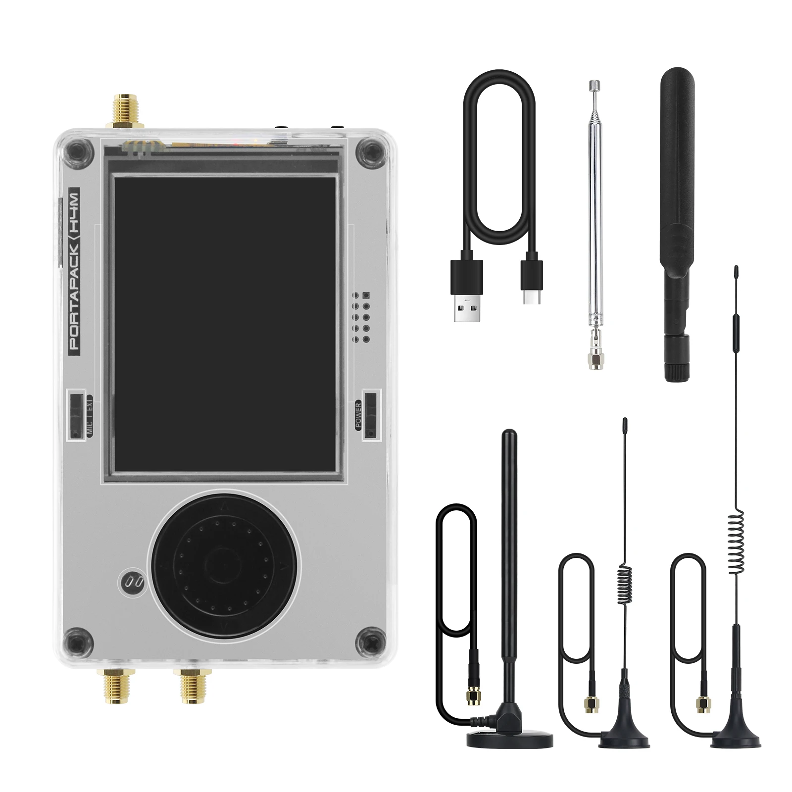 【箱付き】HackRF One & PotaPack H4M and R10C HAMGEEK R10C + H4M Hackrf One SDR Radio - MAX2837 & Antennas