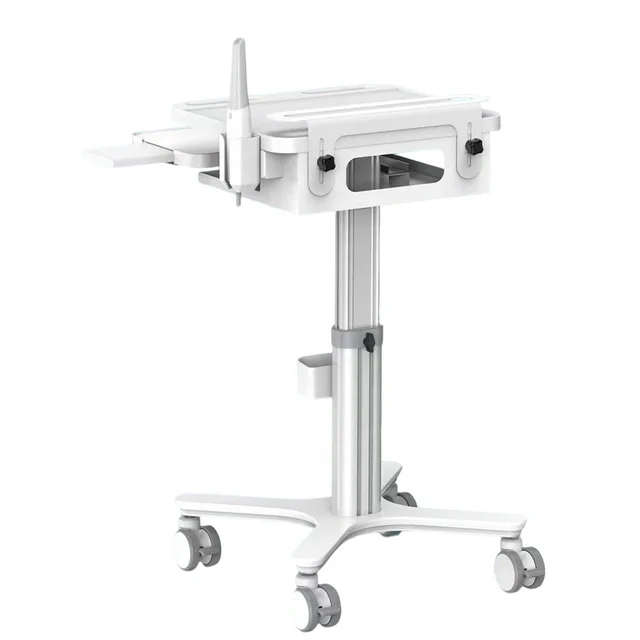 Dental Trolley Clinic Furniture Dental Cart Hospital Oral Scanner Mobile Nursing Cart Medical Cart for Laptop