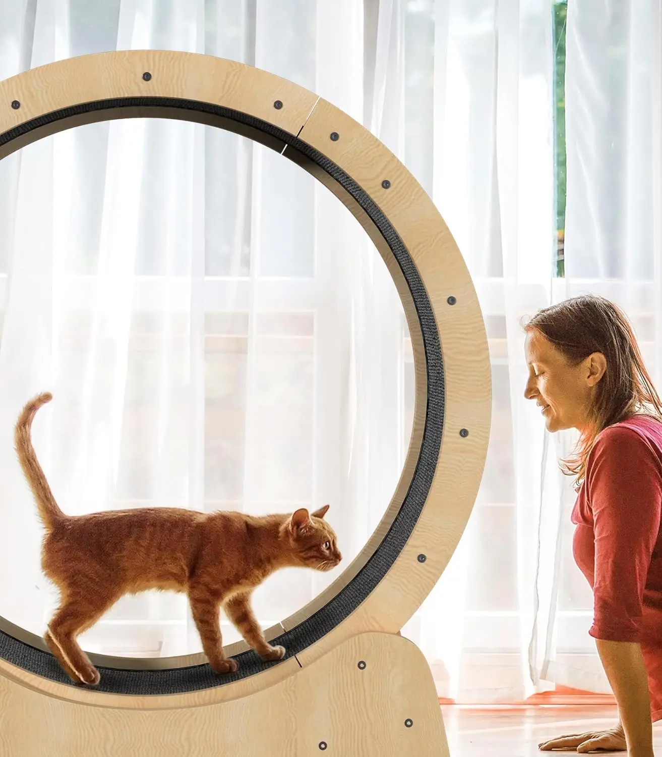 Easy Installation  Large Cat Treadmill Cat Exercise Wheel with Pedometer