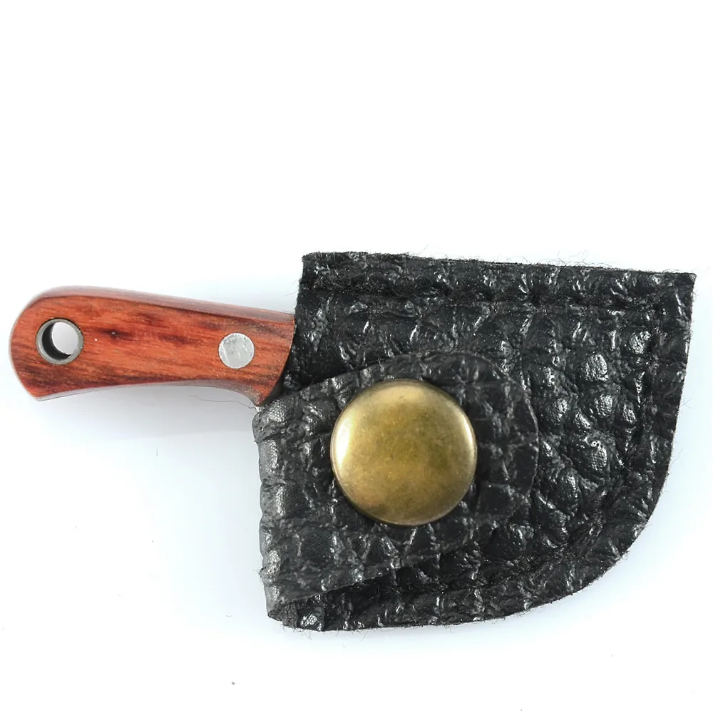 Razor Sharp Holidays Gift Iron Box Cutting Knives Self Defence Keychain Mini Fruit Small Kitchen Knife With Sheath