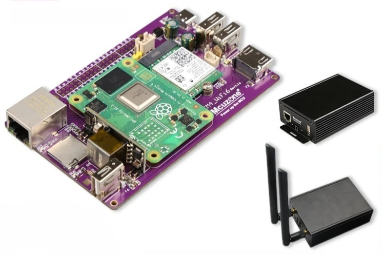 Mcuzone CM4 SSD WIFI6 Board CM4 拡張ボード Mcuzone Raspberry Pi CM4 Development Board - Wifi6 & Poe