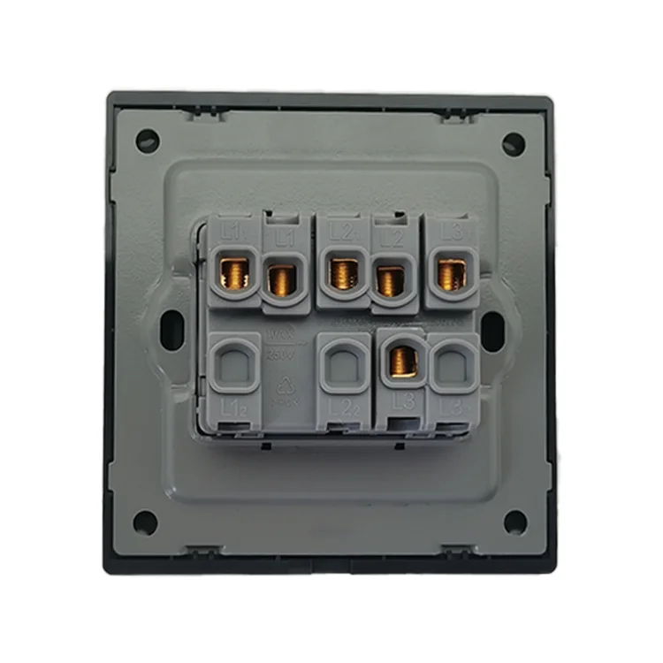 China 3 Gang 4 Gang 2 Way Stainless Steel Electric Switches and Socketsh Electric Wall Switch for Home