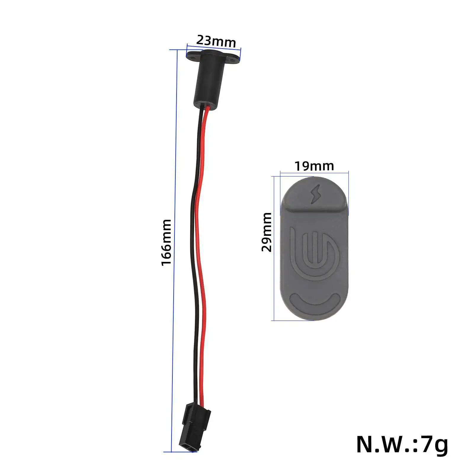 charging port waterproof cover charging interface kit spare parts for Xiaomi 4Lite second-generation electric scooter