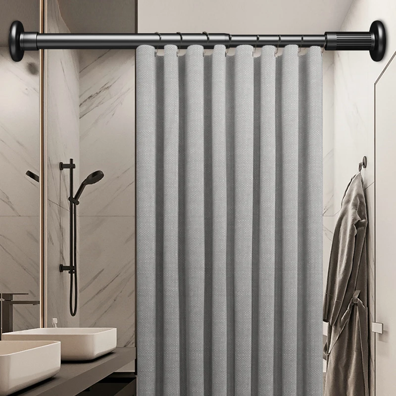 Famous manufacturer adjustable tension rod no punching adjustable shower curtain rod