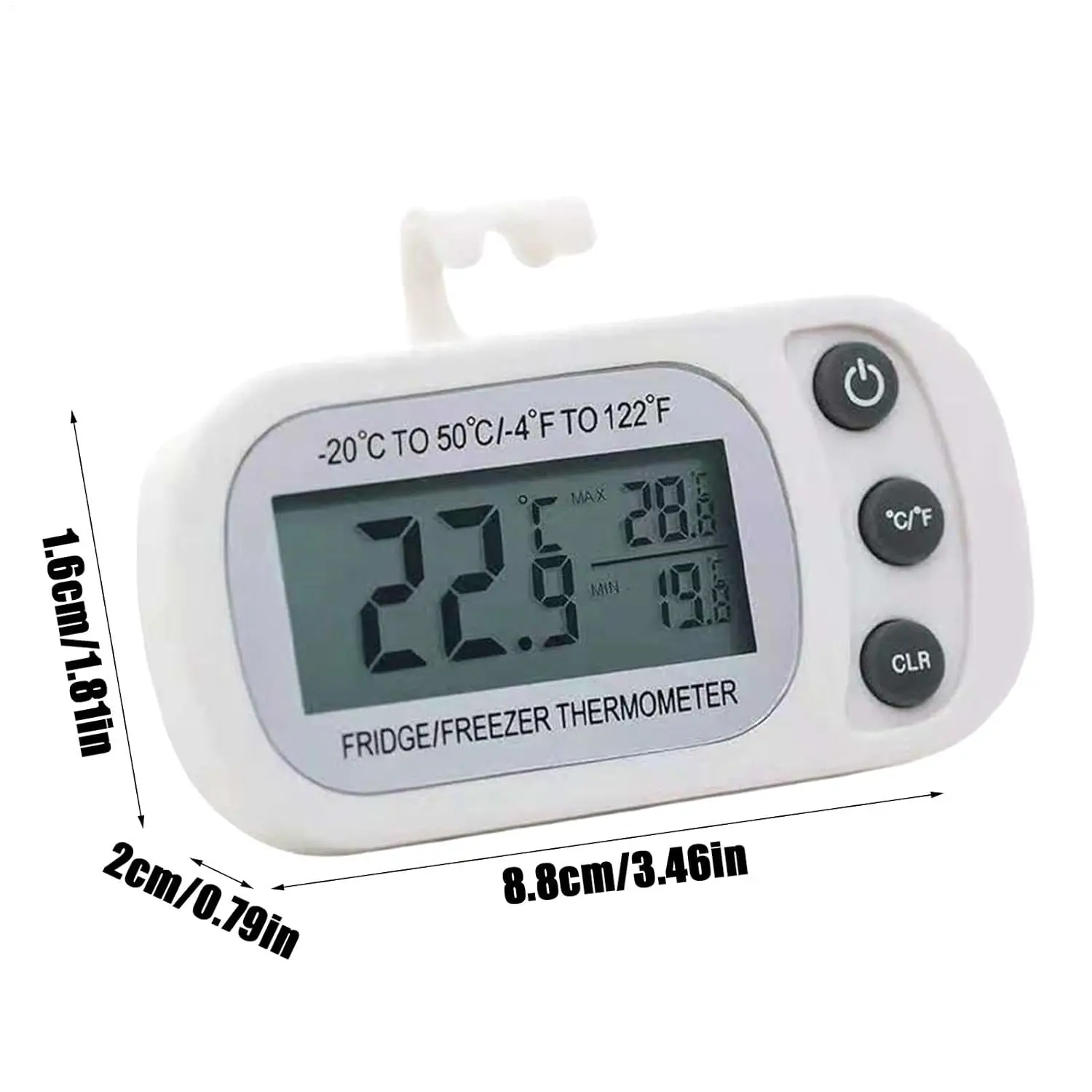 Quality Digital Custom Promotional Refrigerator Fridge Magnet Freezer Digital Thermometers for Fridge Digital Max Min with Alarm