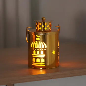New Design Eid Mubarak Led Night Light Hanging Ramadan Lantern Muslim Ramadan Lamp Arabian Lantern Led Lighting Home Decor Light