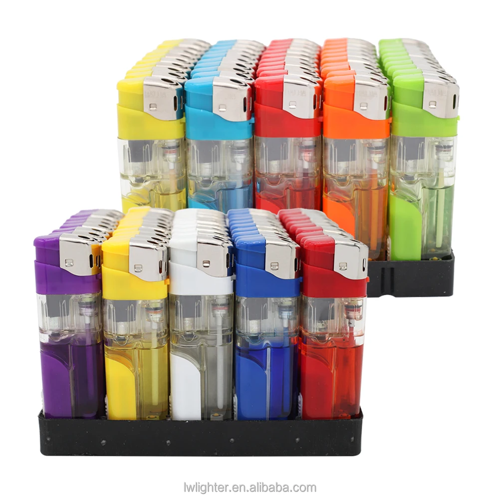 Сертифицированная ISO9001 пластиковая электронная зажигалка многоразовая газовая электрическая со светодиодным светом