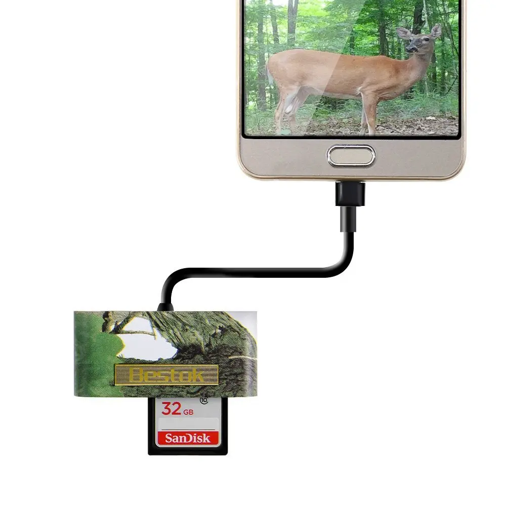 Bestok Trail Camera SD Card Reader для Android устройств с функцией OTG