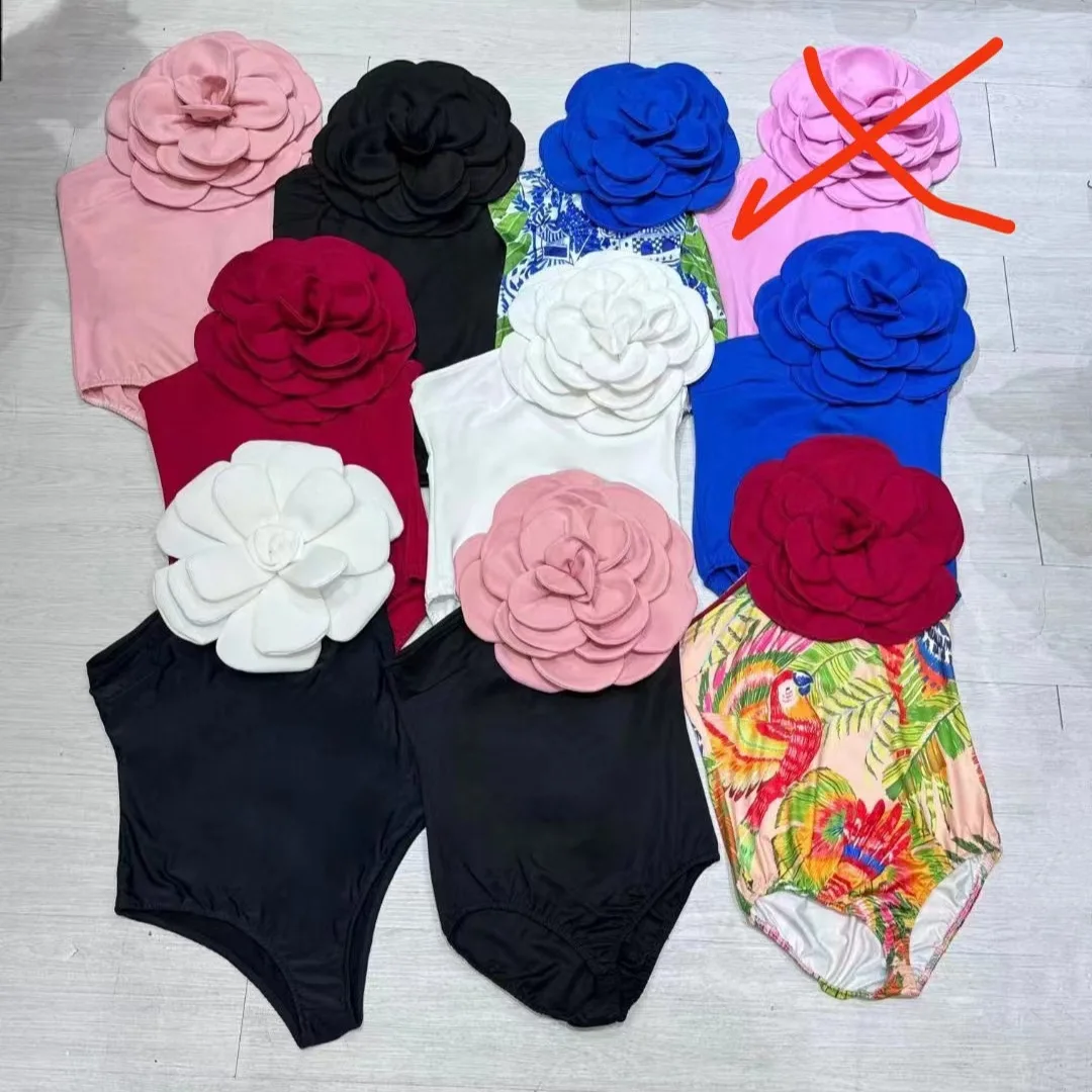 Women 3D Flower Bodysuit Shapewear - Slim One Shoulder Tops