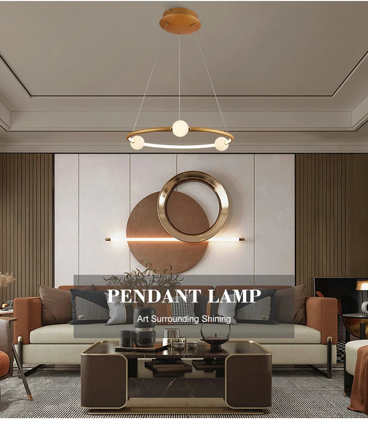 High Quality Indoor Glass Decoration Living Room Bedroom LED Modern Chandelier Pendant Light