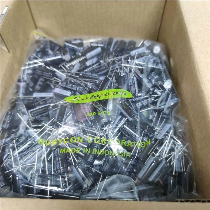 2400粒❣️未開封❣️銀粒　10袋　一箱分 Rubyconアルミニウムコンデンサ25YXJ1000M10X20 25v1000uf