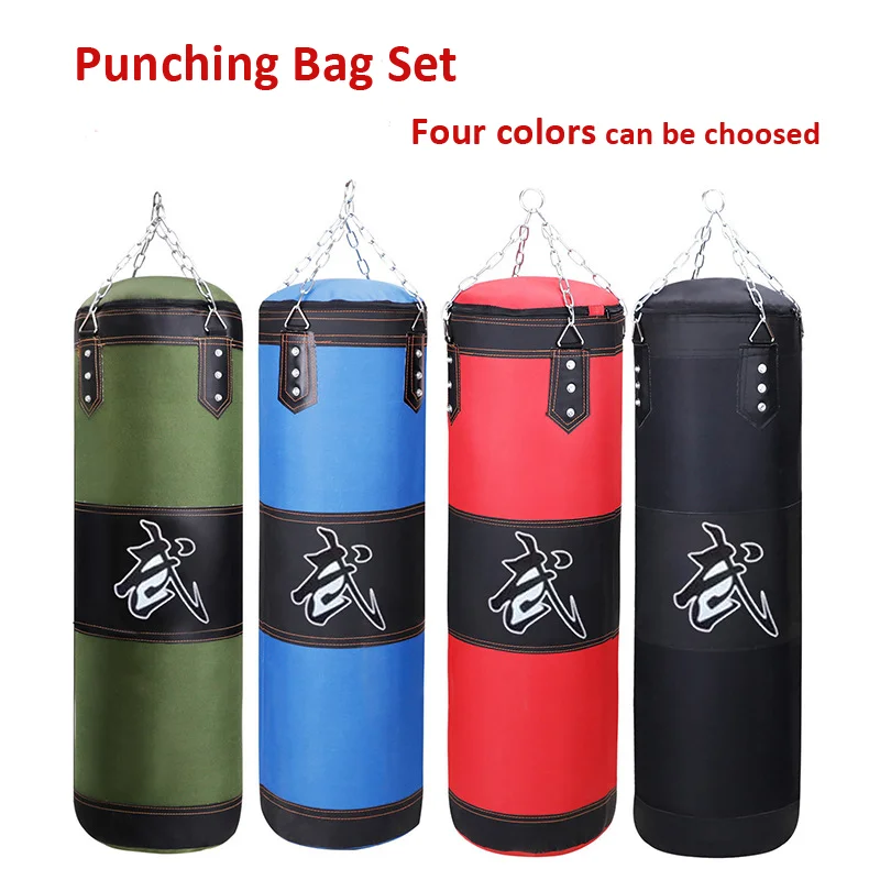 Set Sacco Da Boxe Da Appendere Vuoto Con Fasce E Ganci – Per Adulti E Bambini, Adatto Per MMA, Muay Thai, Karate E Taekwondo