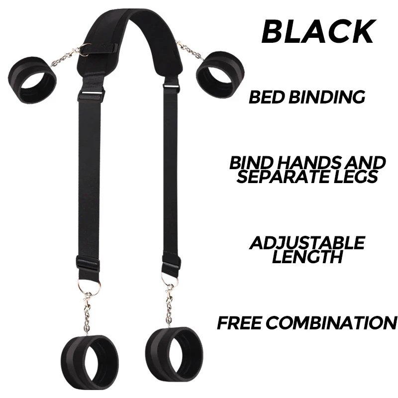 Handcuff Kit Bondage Kits Black Pink Handcuff With Footcuff Bondage Gear Sex Toy For ...