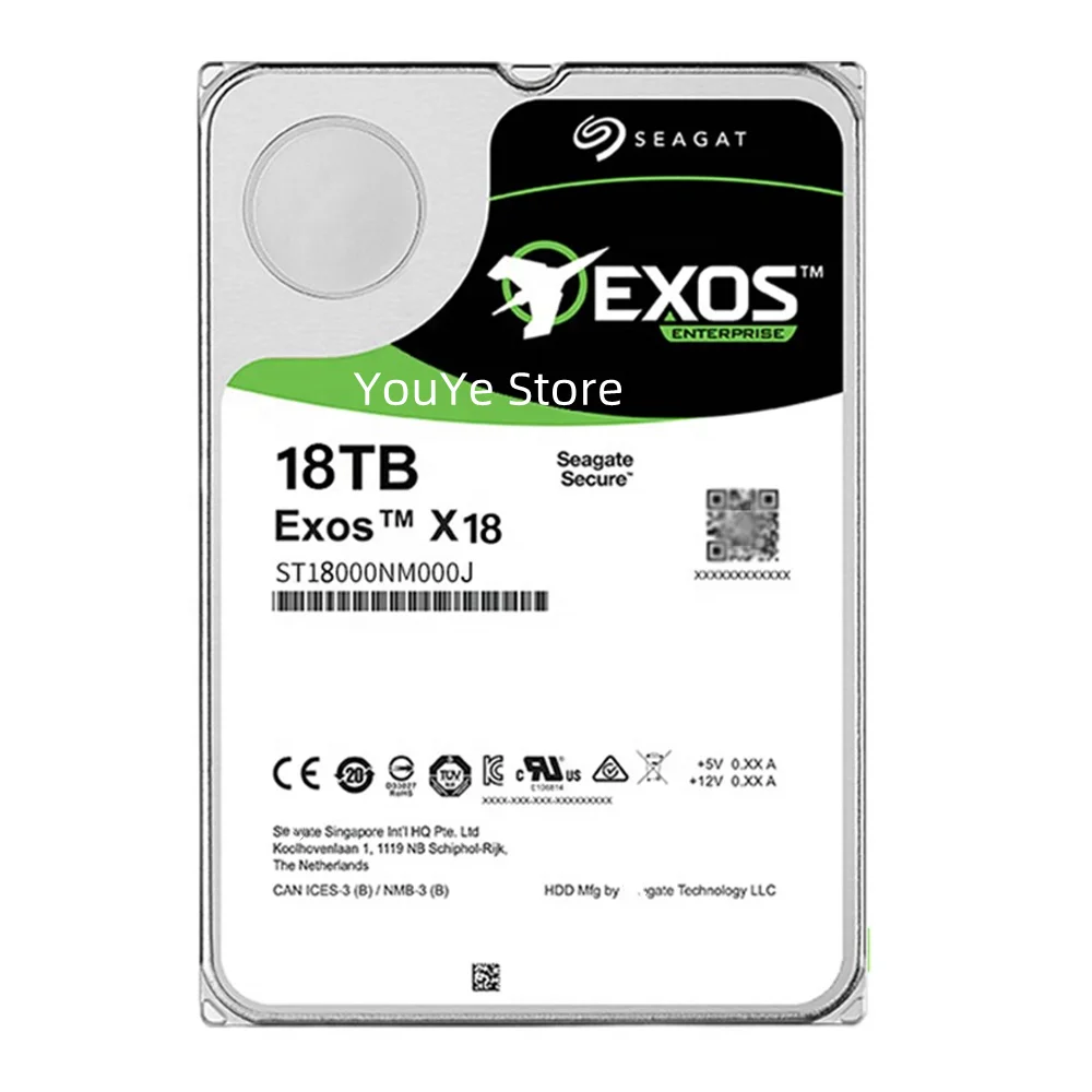 For Seagate 18TB HDD Exos X18 SATA 3.5