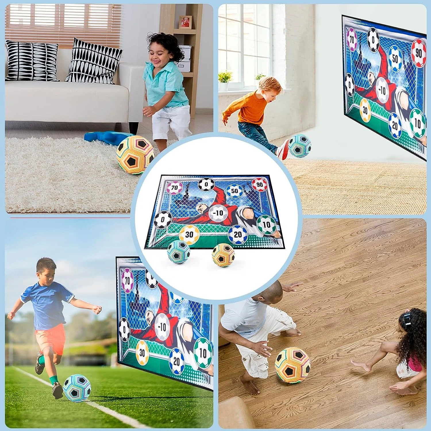 Indoor Sports In Soccer Ball& Football Games Set For Kids