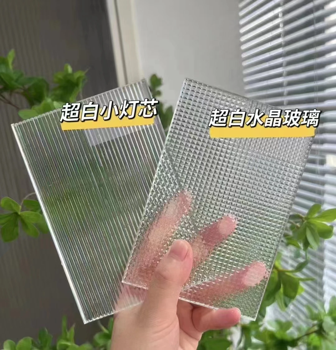 China Direct Supply clear Rain Patterned Stained Glass Flora Nashiji Pattern Glass Wholesale Price